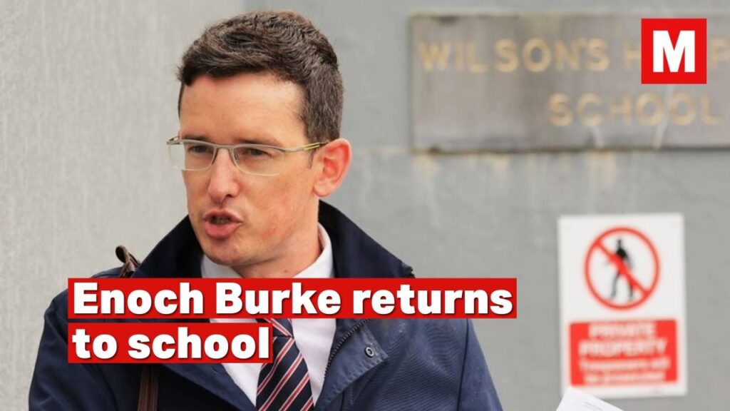 Emotional Enoch Burke returns to school and stands his ground: ‘My students are happy to see me’