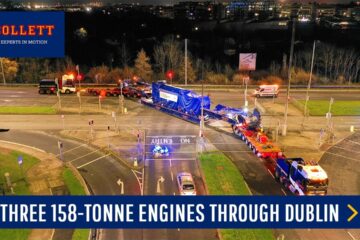 Collett Moves Six 158 Tonne Engines Through Dublin in a Multi-Stage Transport Project