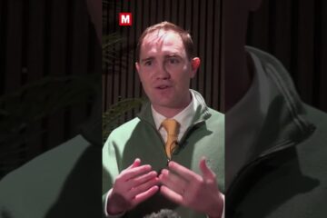 Nick Delahanty speaks to the media about his Presidential campaign