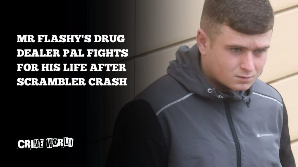 Mr Flashy’s drug dealer pal fights for his life after scrambler crash