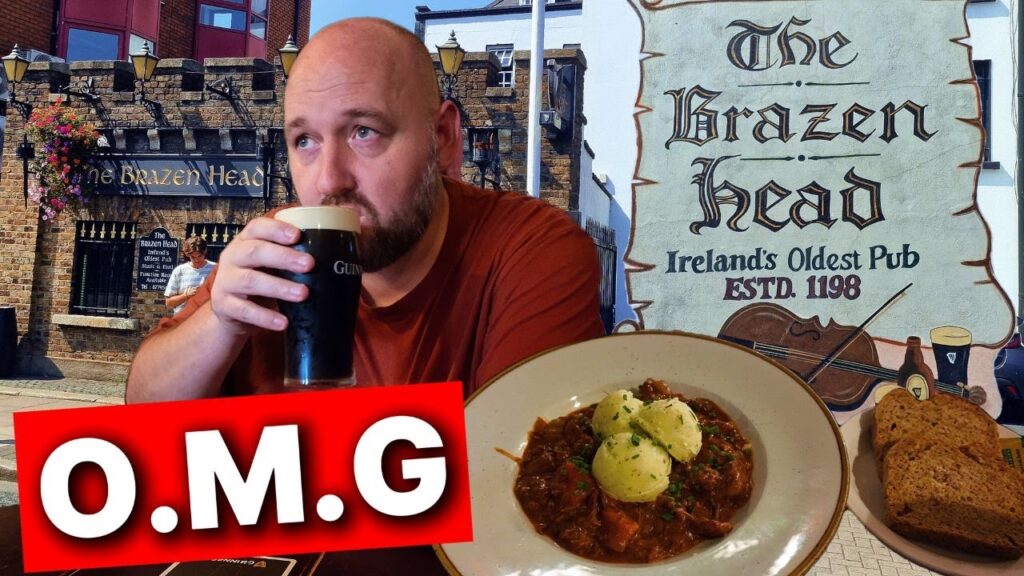 I Review IRELAND’S OLDEST PUB – Traditional Irish Stew & Guinness – THE BRAZEN HEAD – 800+ Years Old