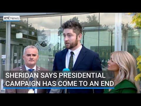 Presidential hopeful Gareth Sheridan says ‘mathematically’ his campaign has come to an end