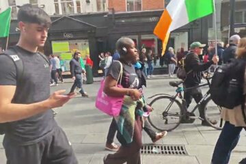 Protest commemorating Charlie Kirk and Ireland