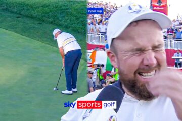 Incredible scenes as Lowry sinks putt to retain Ryder Cup! 🏆