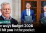 Five ways Budget 2026 will leave you worse off