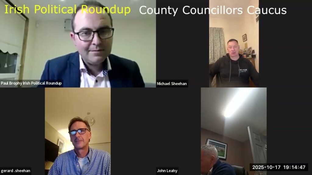 Cllrs Caucus Roundtable:Stouts Law, Inheritance Tax. Defence Forces Drones.Town Centers.WindTurbines
