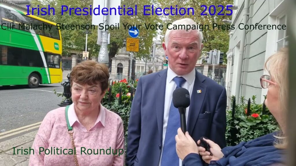 Cllr Malachy Steenson: Spoil Your Vote Campaign Press Conference Irish 2025 Presidential Election