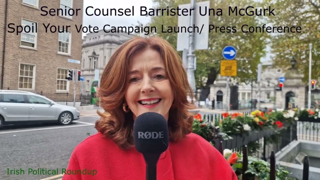 Una McGurk:Spoil Your Vote Campaign Launch/ Press Conference-Dublin-Irish Presidential Election 2025