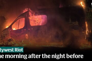 Citywest the morning after: Bricks, broken bottles and a burnt-out Garda van