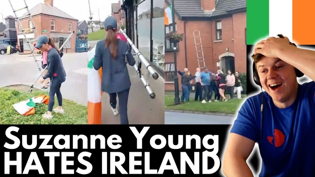WOKE Karen RIPS DOWN Irish Flags🇮🇪In Donabate, Dublin