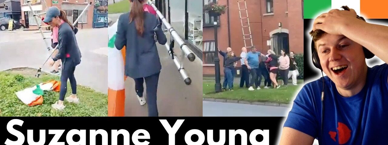 WOKE Karen RIPS DOWN Irish Flags🇮🇪In Donabate, Dublin