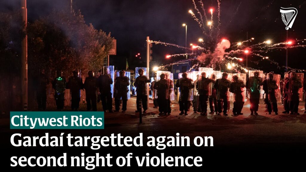 Fireworks, bottles, and stones thrown at Gardaí on second night of Citywest riots