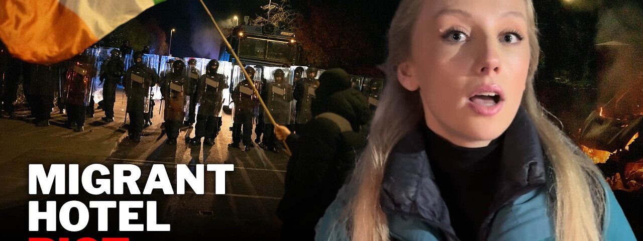 Migrant protest CHAOS as rioters clash with police outside Dublin hotel