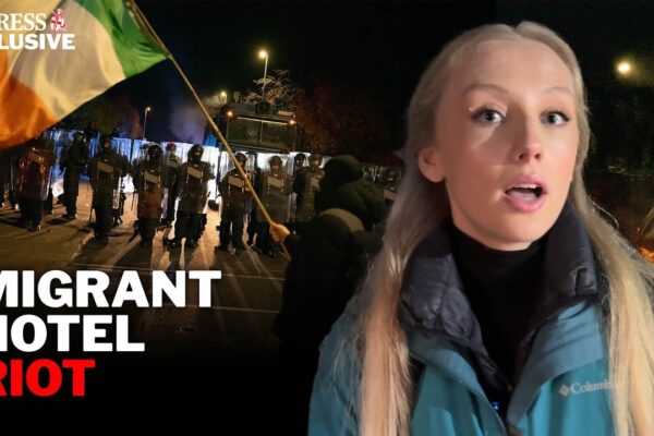 Migrant protest CHAOS as rioters clash with police outside Dublin hotel