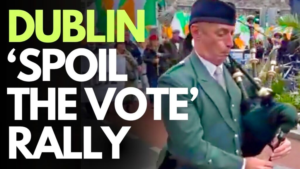 IRELAND – SPOIL THE VOTE RALLY, DUBLIN GPO. National campaign against IRISH PRESIDENTIAL ‘ELECTION’