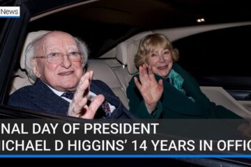 Irish President Michael D Higgins departs Áras an Uachtaráin as his 14 years in office come to end