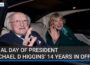 Irish President Michael D Higgins departs Áras an Uachtaráin as his 14 years in office come to end