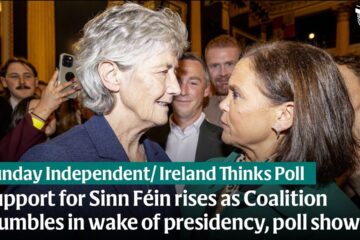 Support for Sinn Féin rises as Coalition stumbles in wake of presidency, poll shows