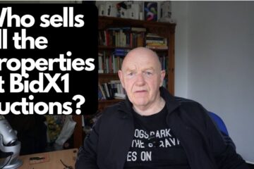 Who sells the properties at BidX 1 and other online property auctions?