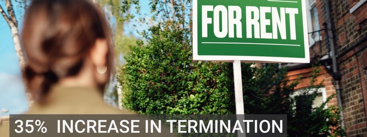 35% increase in termination notices issued by landlords