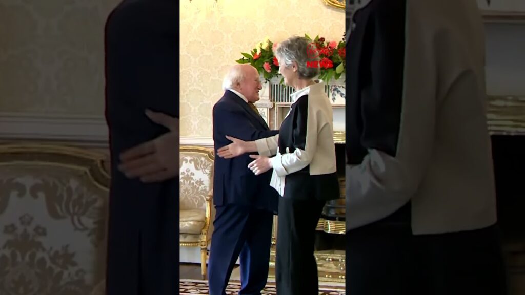 Catherine Connolly Welcomed to Áras an Uachtaráin by Outgoing President Higgins Catherine Connolly Welcomed to Áras an Uachtaráin by Outgoing President Higgins