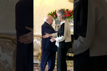 Catherine Connolly Welcomed to Áras an Uachtaráin by Outgoing President Higgins