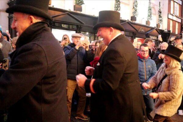 Brown Thomas Doorman (Sean Boland) Brings Grafton Street To A Halt With Some Christmas Hits