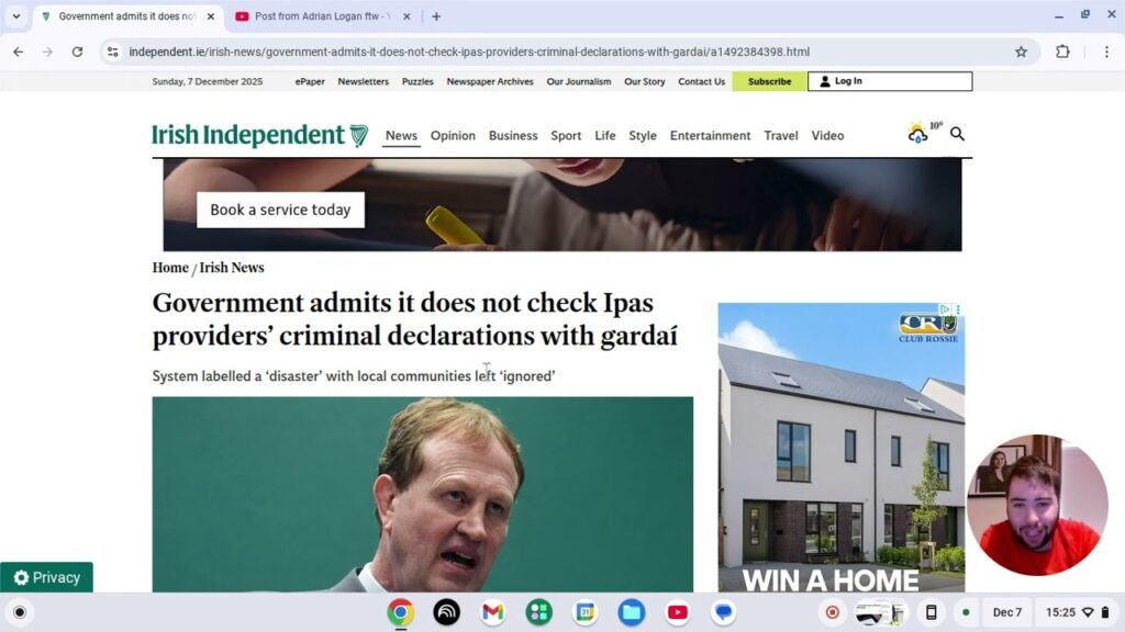 irish government is funding organised crime with asylum Centre money