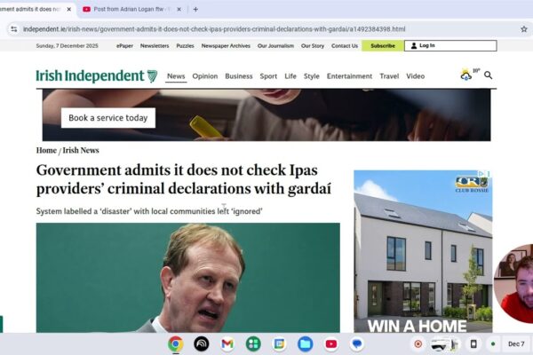 irish government is funding organised crime with asylum Centre money