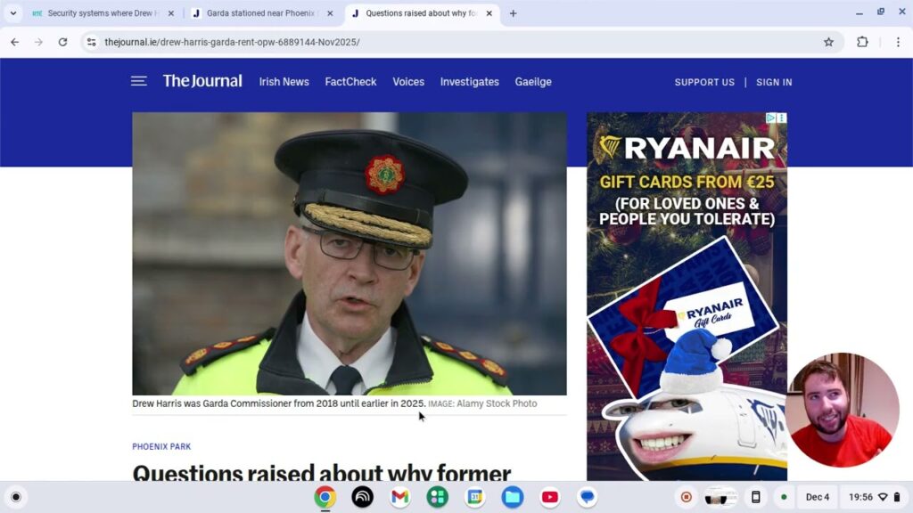 The former garda commissioner security expenses to irish taxpayers